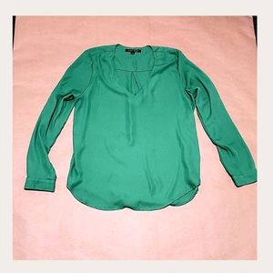 Sweet Rain Long Sleeve Green Blouse Size L